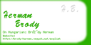 herman brody business card